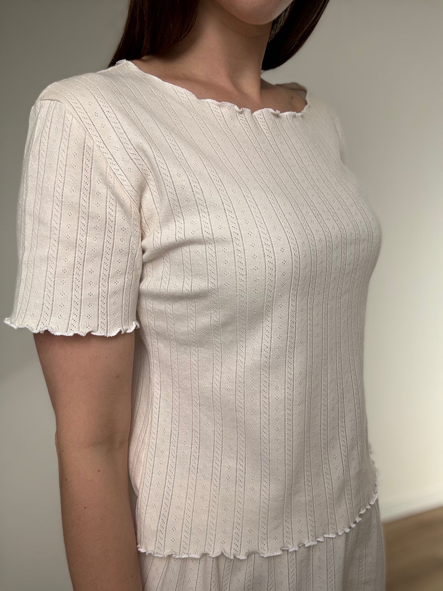 ROSE - TOP MANCHES COURTES