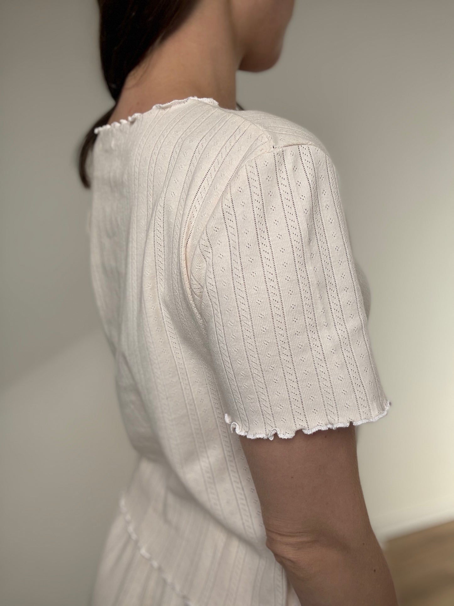 ROSE - TOP MANCHES COURTES