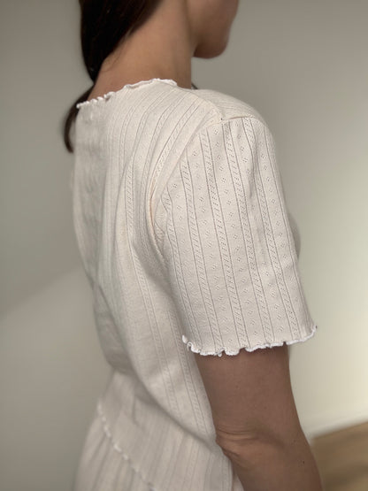 ROSE - TOP MANCHES COURTES